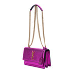 Saint Laurent Metallic Small Sunset Metallicpink Calfskina Shoulder — view 2