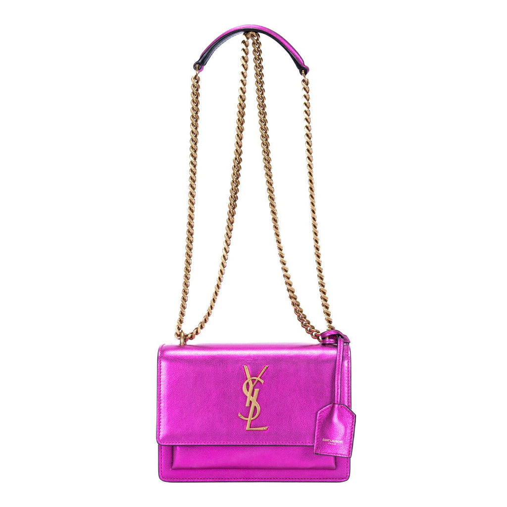 Saint Laurent Metallic Small Sunset Metallicpink Calfskina Shoulder