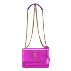 Saint Laurent Metallic Small Sunset Metallicpink Calfskina Shoulder