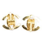 Chanel CC Turnlock Clip on Earrings Gold Plated — view 2