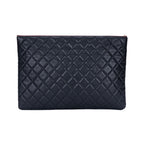 Chanel Large Case Clutch Black Quilted Lambskin Leather — view 5