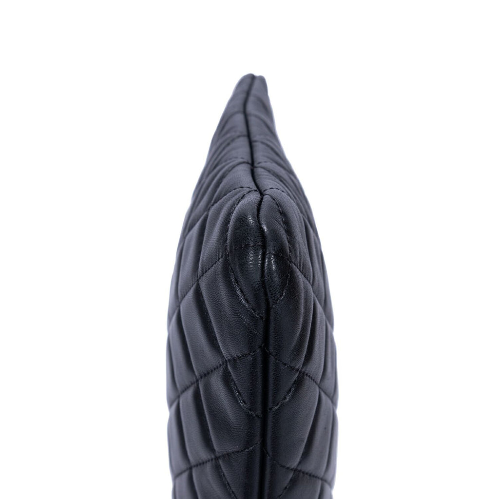 Chanel Large Case Clutch Black Quilted Lambskin Leather — view 8