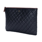 Chanel Large Case Clutch Black Quilted Lambskin Leather — view 2