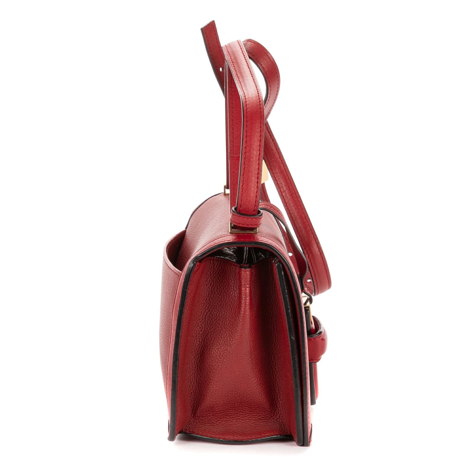 Loewe Medium Barcelona Red Grain Calf Leather Shoulder — view 4