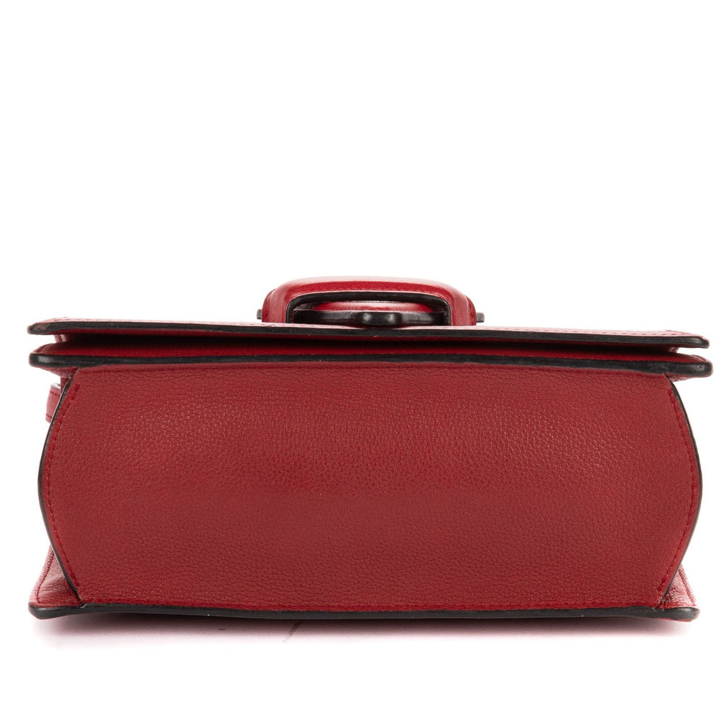 Loewe Medium Barcelona Red Grain Calf Leather Shoulder — view 6