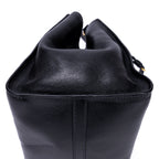 Prada Double Handle Tote Black Marmo Glace Leathera — view 7