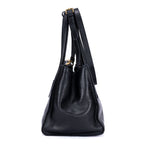 Prada Double Handle Tote Black Marmo Glace Leathera — view 3
