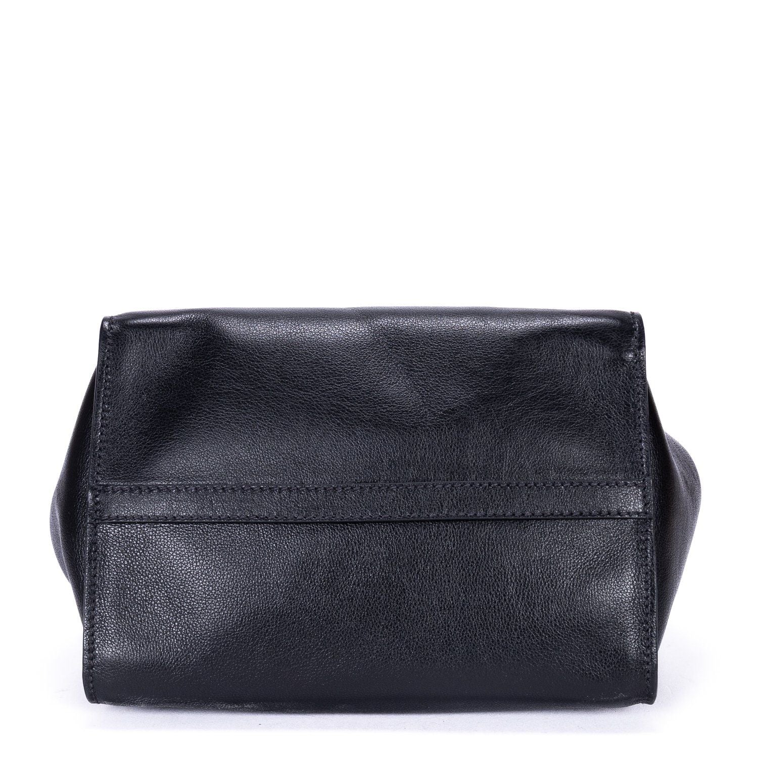 Prada Double Handle Tote Black Marmo Glace Leathera — view 6