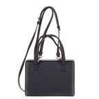 Loewelondon Postal Top Handle Bag Blue Navy Printcalfskin Leather — view 5