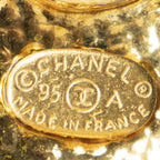 Chanel CC Clover Dangle Clip on Earrings Gold Plated — view 3