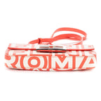 Fendi Mamma Baguette Orange White Logo Print Nappa Leathera Shoulder — view 6