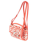 Fendi Mamma Baguette Orange White Logo Print Nappa Leathera Shoulder — view 2