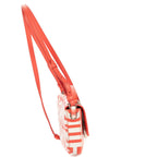 Fendi Mamma Baguette Orange White Logo Print Nappa Leathera Shoulder — view 4