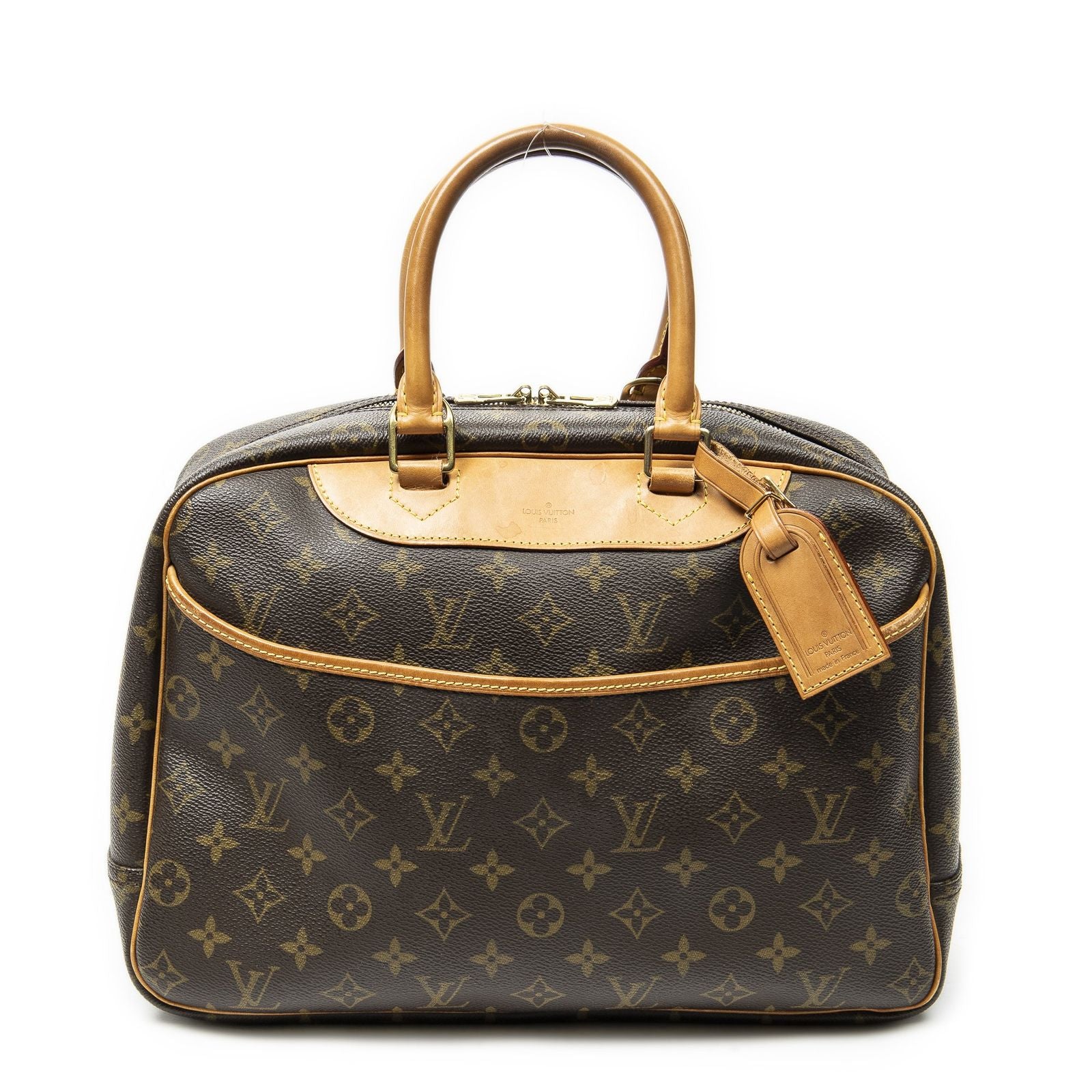 Louis Vuitton Deauville Brown Monogram Canvas Handbag