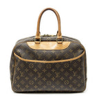 Louis Vuitton Deauville Brown Monogram Canvas Handbag