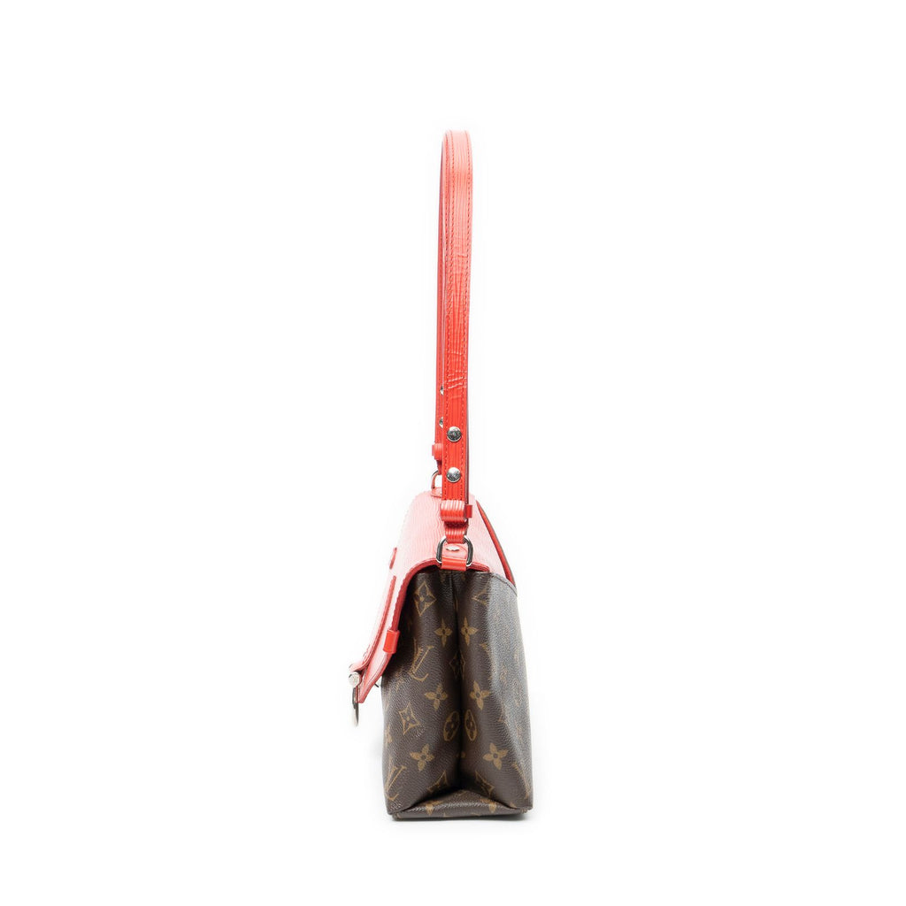 Louis Vuitton Saint Michel Brown Red Monogram Canvas Shoulder — view 3