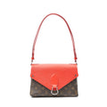 Louis Vuitton Saint Michel Brown Red Monogram Canvas Shoulder