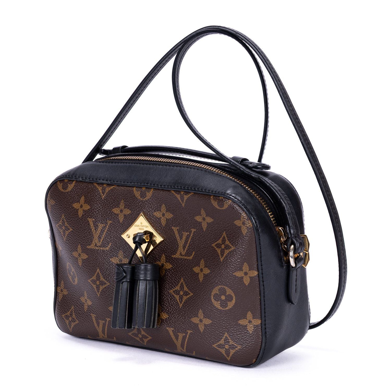 Louis Vuitton Saintonge Brown Black Monogram Canvas Shoulder — view 2
