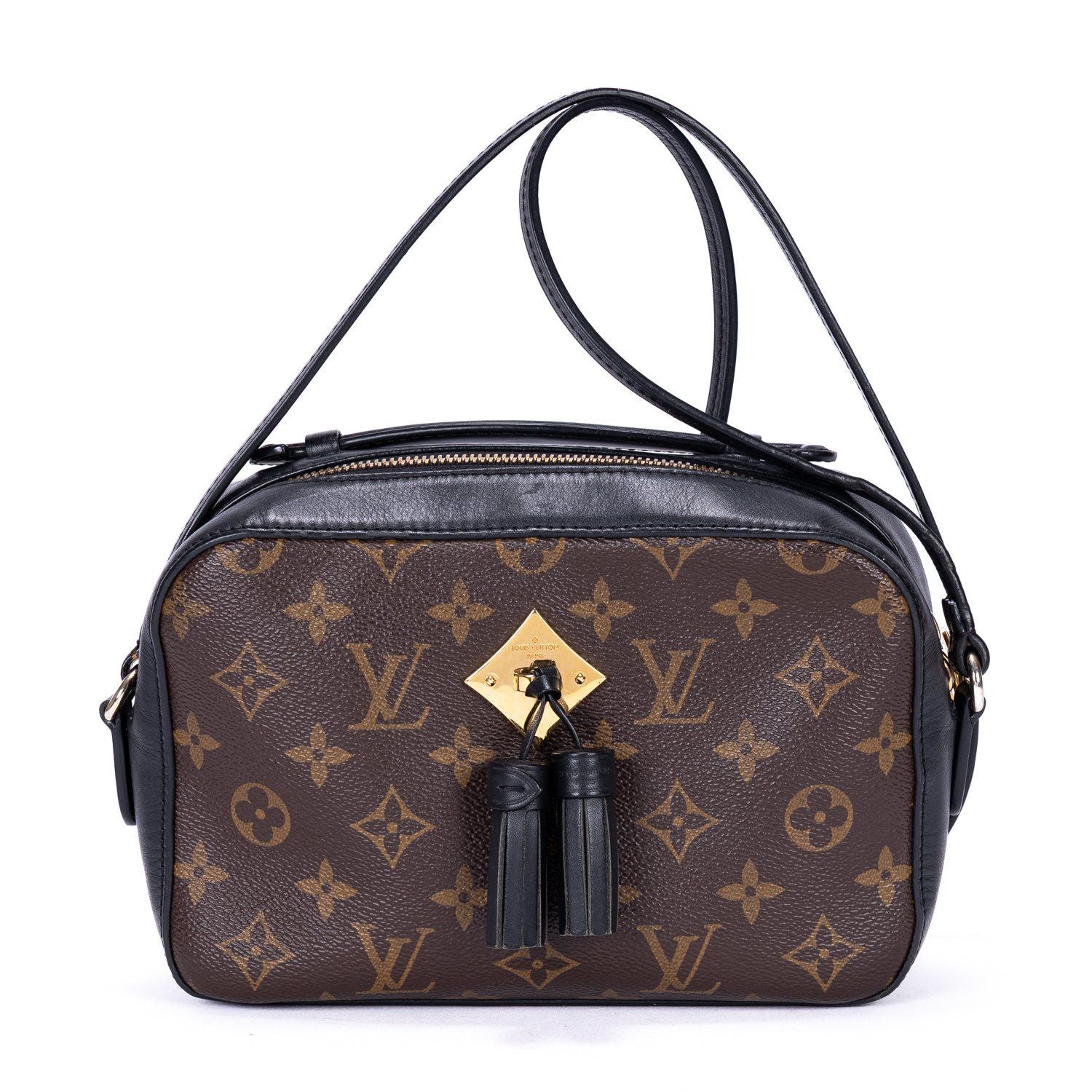 Louis Vuitton Saintonge Brown Black Monogram Canvas Shoulder