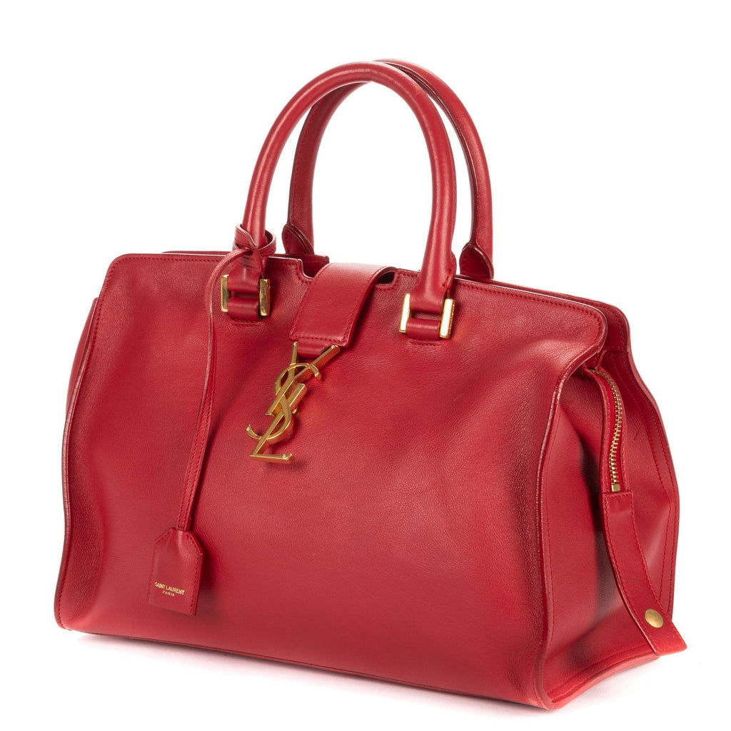 Saint Laurent Cabas Chyc Red Smooth Calfskin Tote — view 2