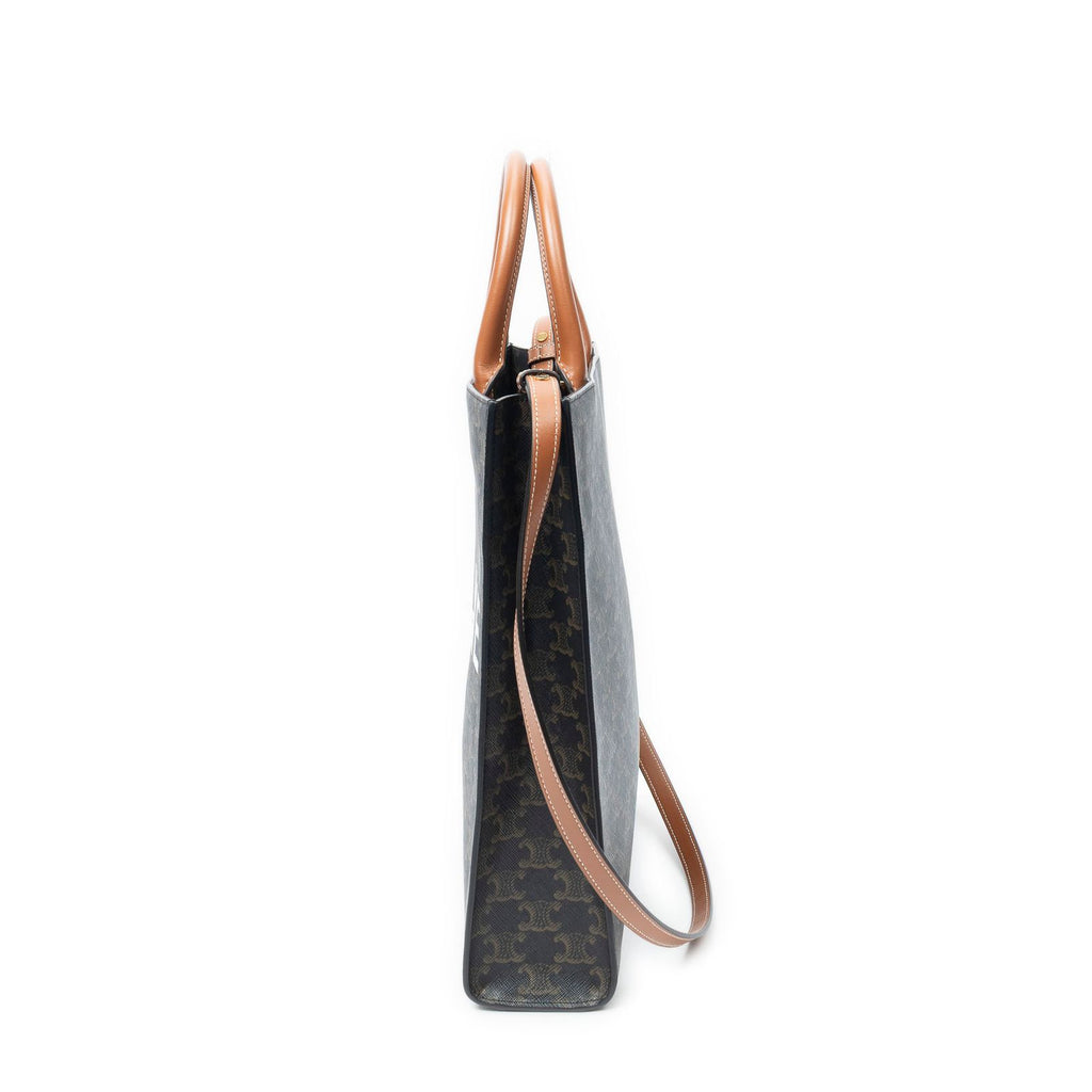 Celine Hippopotamus Tote Black Tantriomphe Canvas — view 3