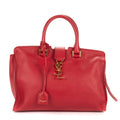 Saint Laurent Cabas Chyc Red Smooth Calfskin Tote