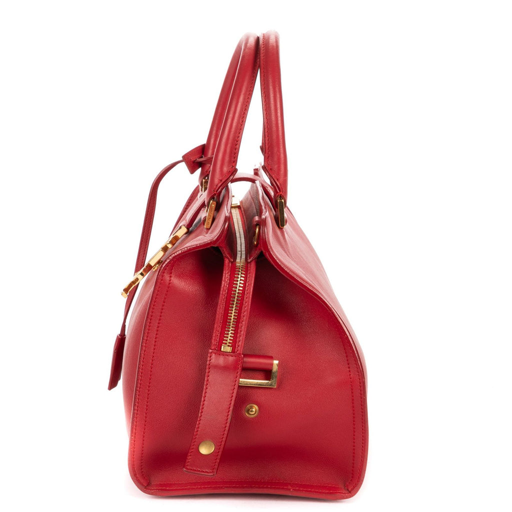 Saint Laurent Cabas Chyc Red Smooth Calfskin Tote — view 3