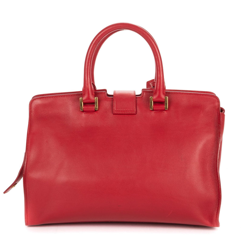 Saint Laurent Cabas Chyc Red Smooth Calfskin Tote — view 5