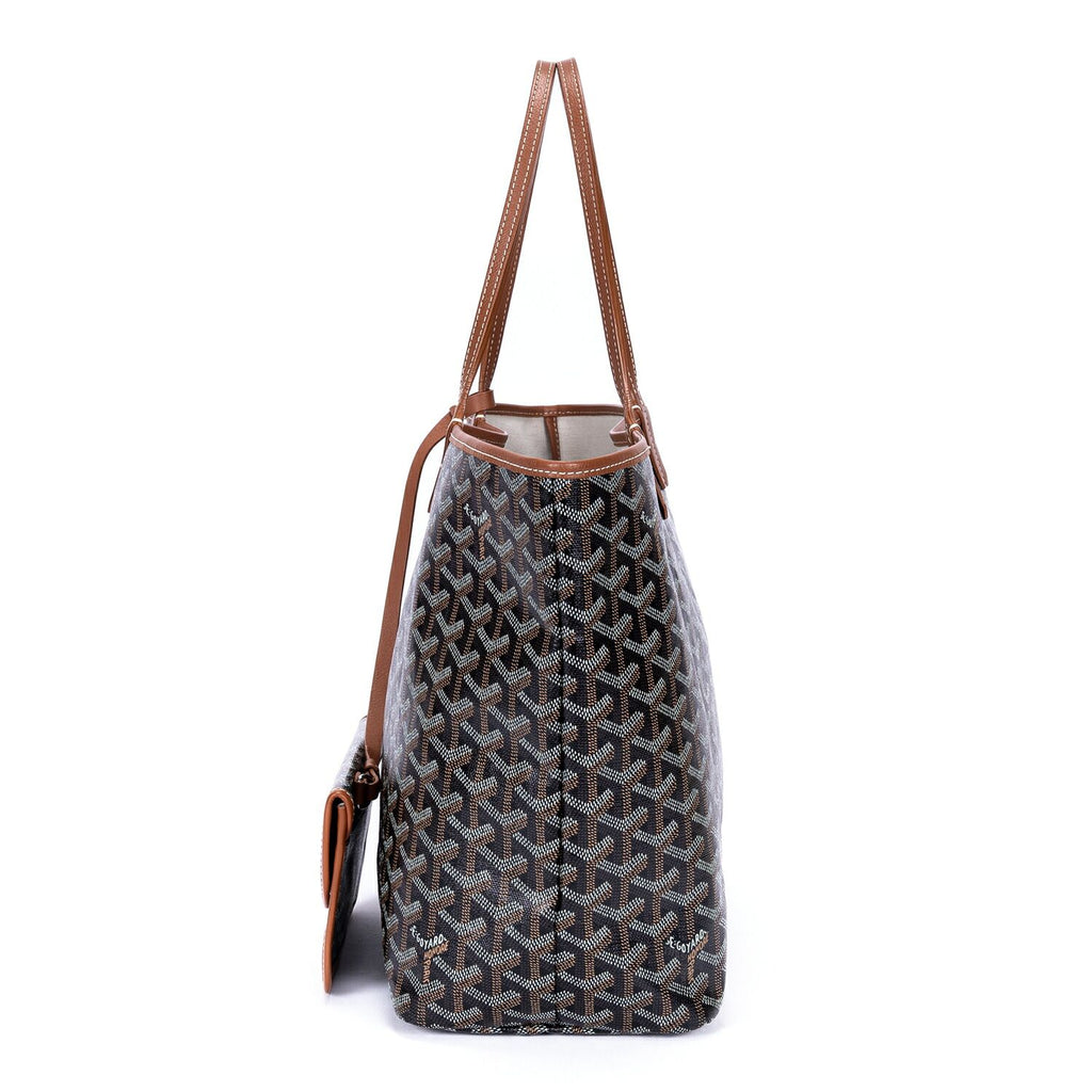 Goyard St Louis Black Brown Din Canvas Shoulder — view 3