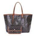 Goyard St Louis Black Brown Din Canvas Shoulder