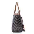 Goyard St Louis Black Brown Din Canvas Shoulder — view 4