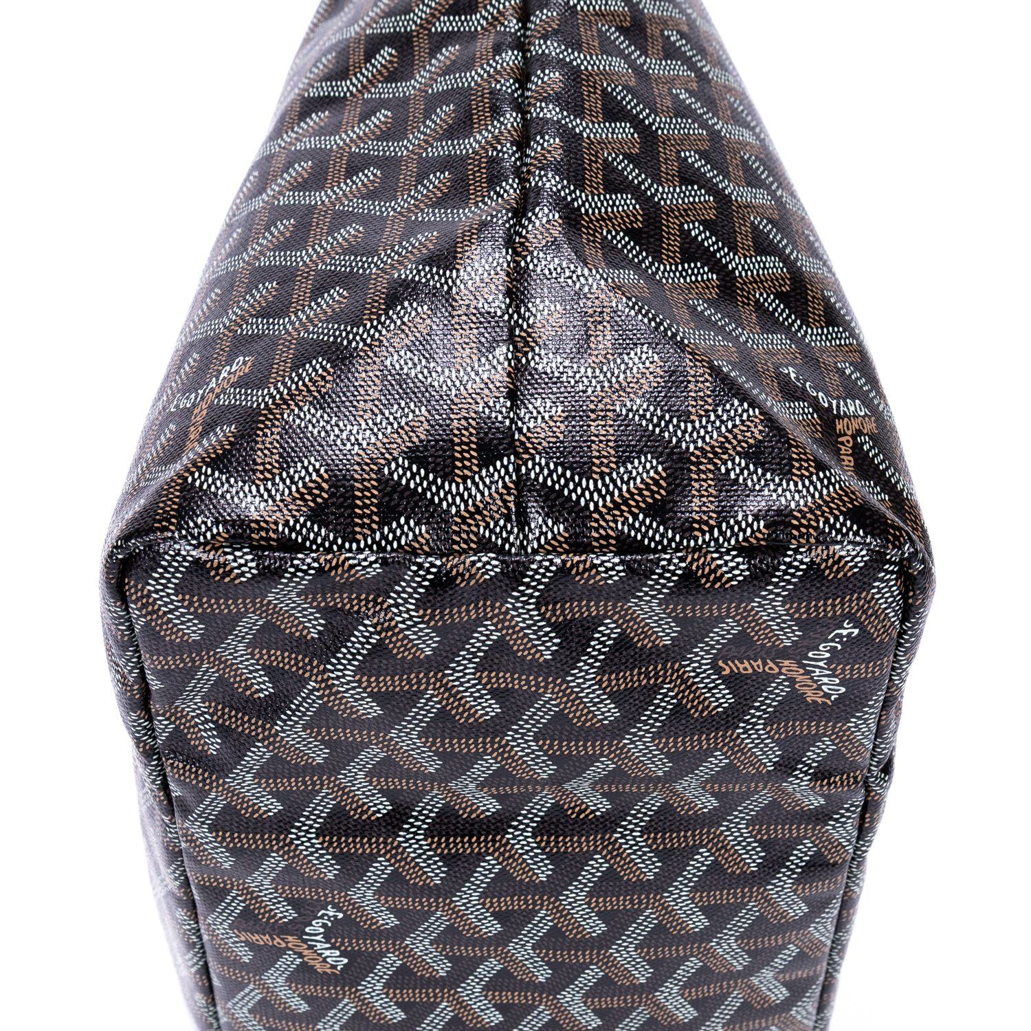 Goyard St Louis Black Brown Din Canvas Shoulder — view 7