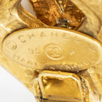 Chanel CC Diamond Clip on Earrings Gold Plated — view 3