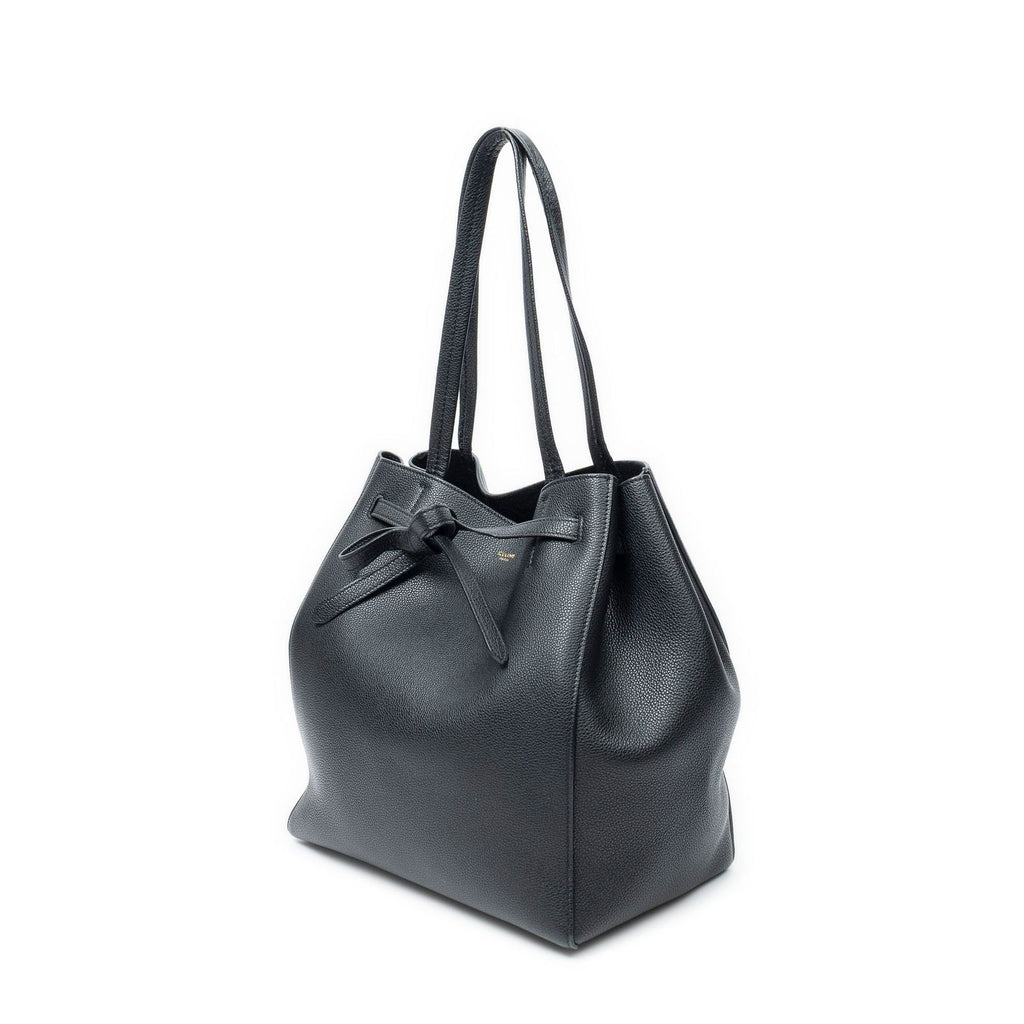Celine Small Belt Cabas Phantom Black Grain Calf Skin Leather — view 2