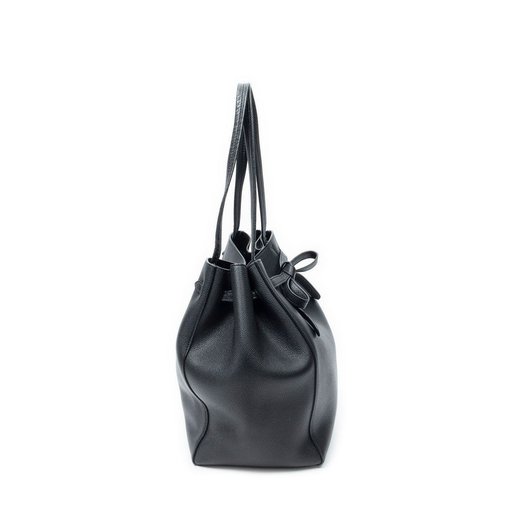 Celine Small Belt Cabas Phantom Black Grain Calf Skin Leather — view 4