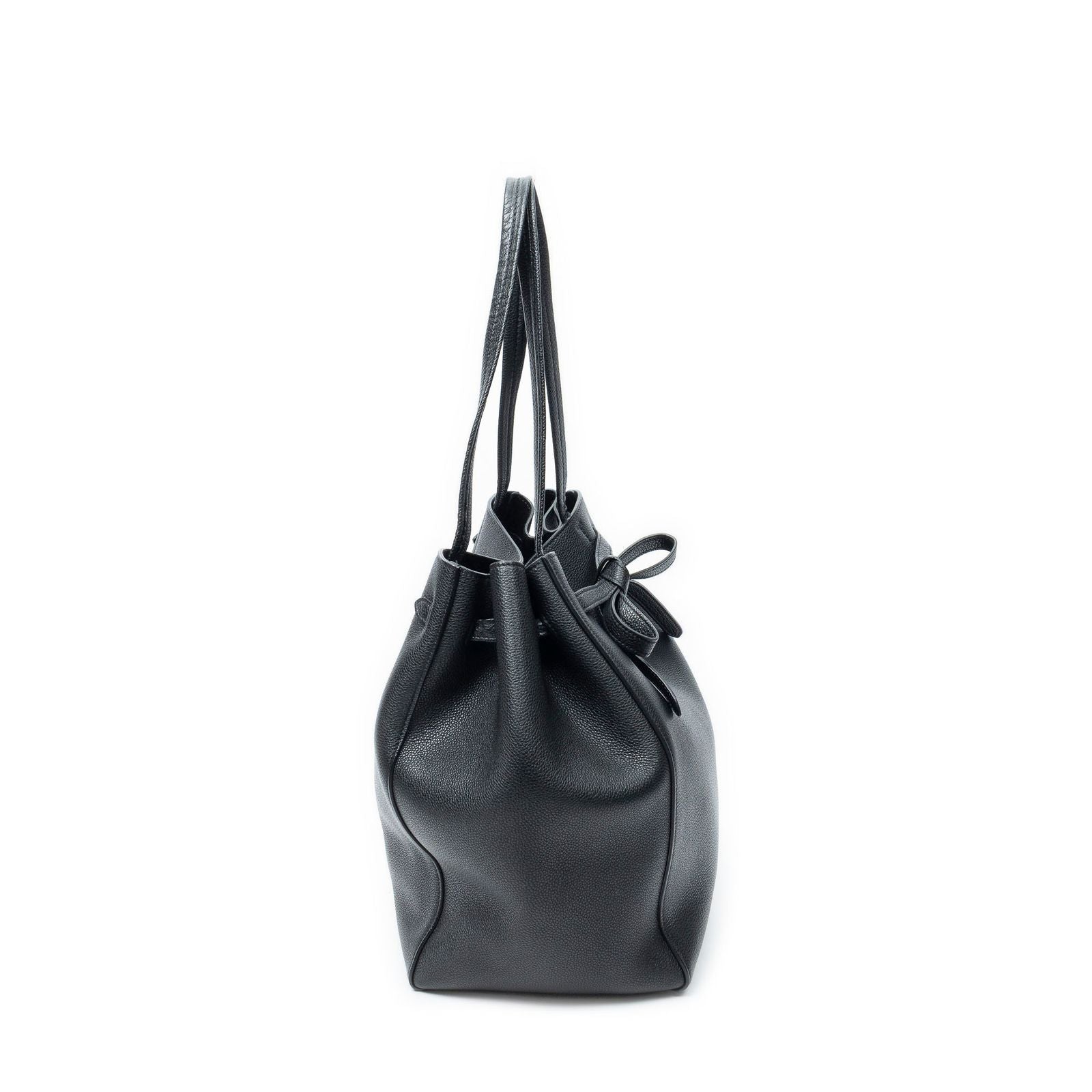 Celine Small Belt Cabas Phantom Black Grain Calf Skin Leather — view 4