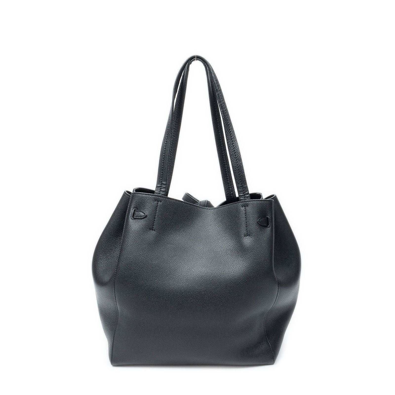 Celine Small Belt Cabas Phantom Black Grain Calf Skin Leather — view 5