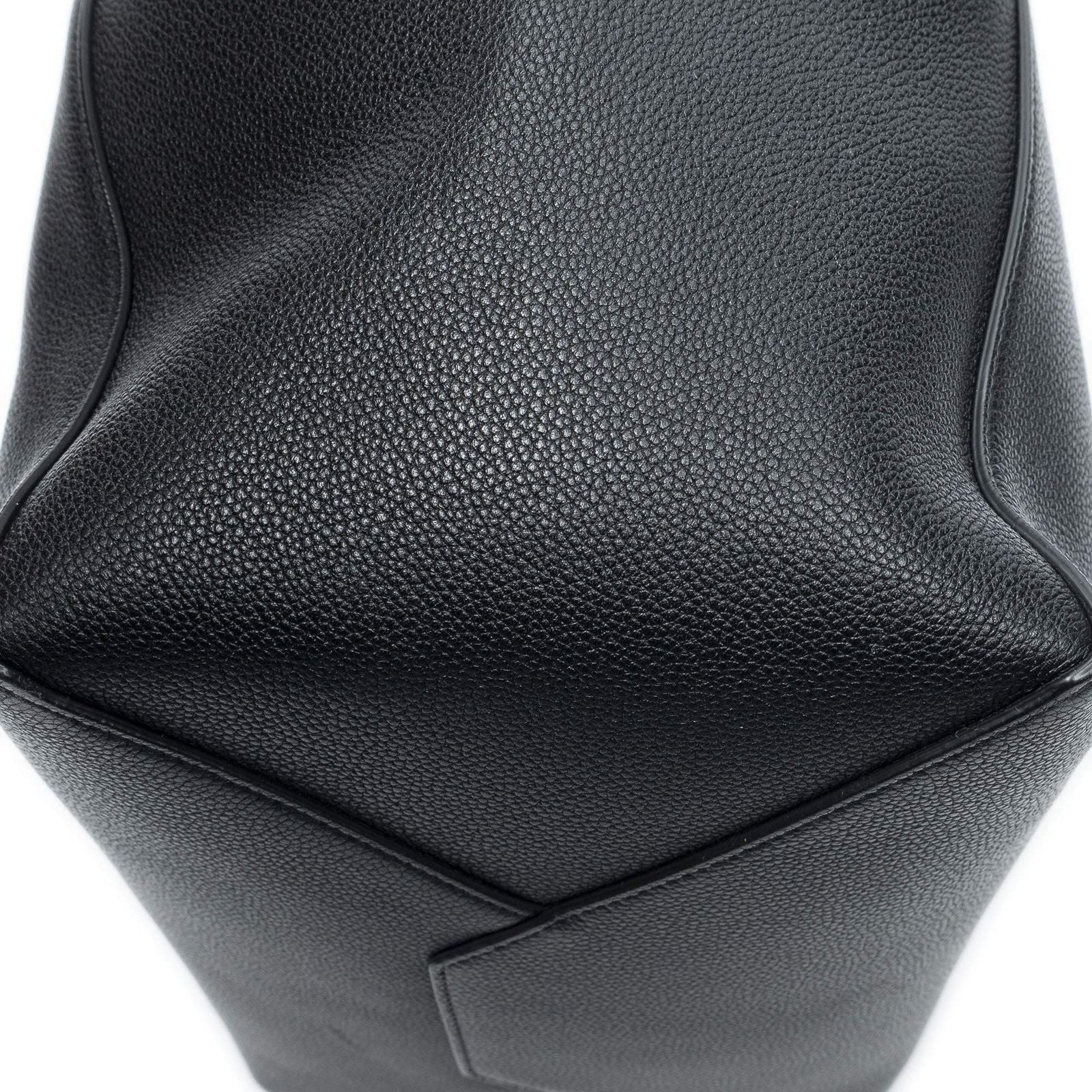 Celine Small Belt Cabas Phantom Black Grain Calf Skin Leather — view 8