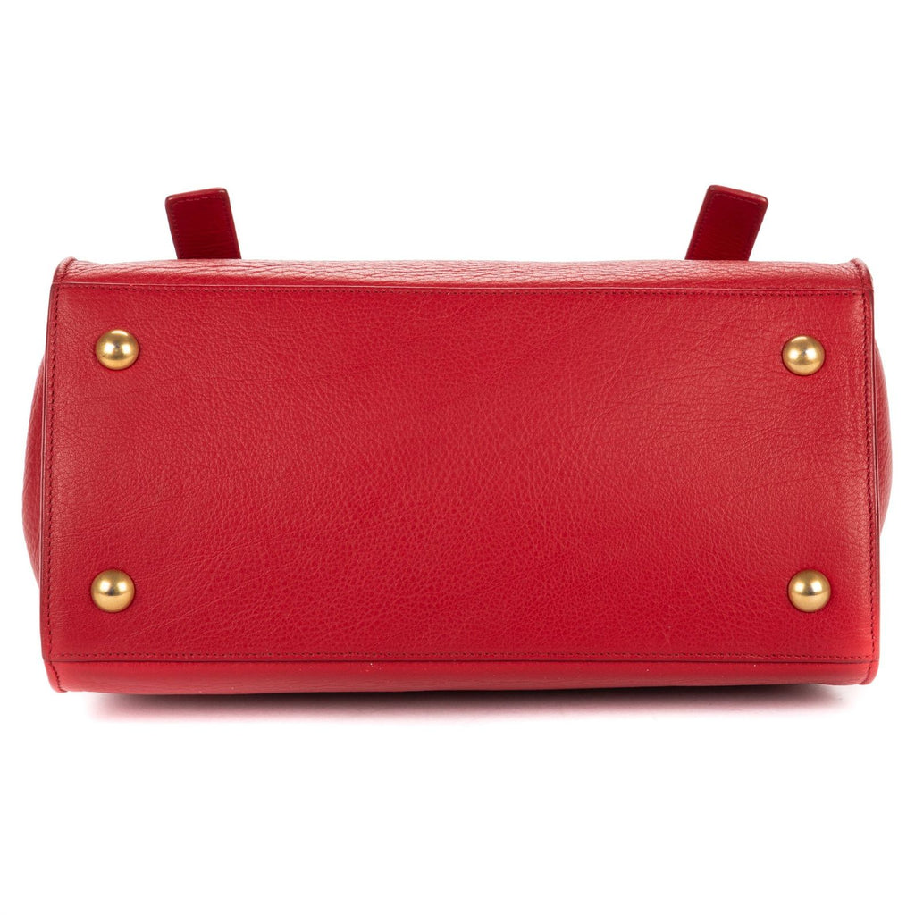 Saint Laurent Lemuz 2 Red Grain Calf Skin Leather Shoulder — view 6