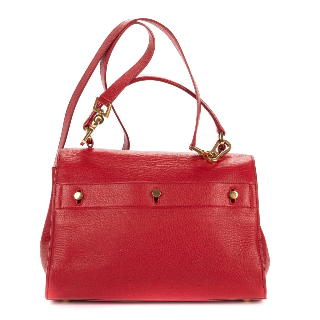 Saint Laurent Lemuz 2 Red Grain Calf Skin Leather Shoulder — view 5