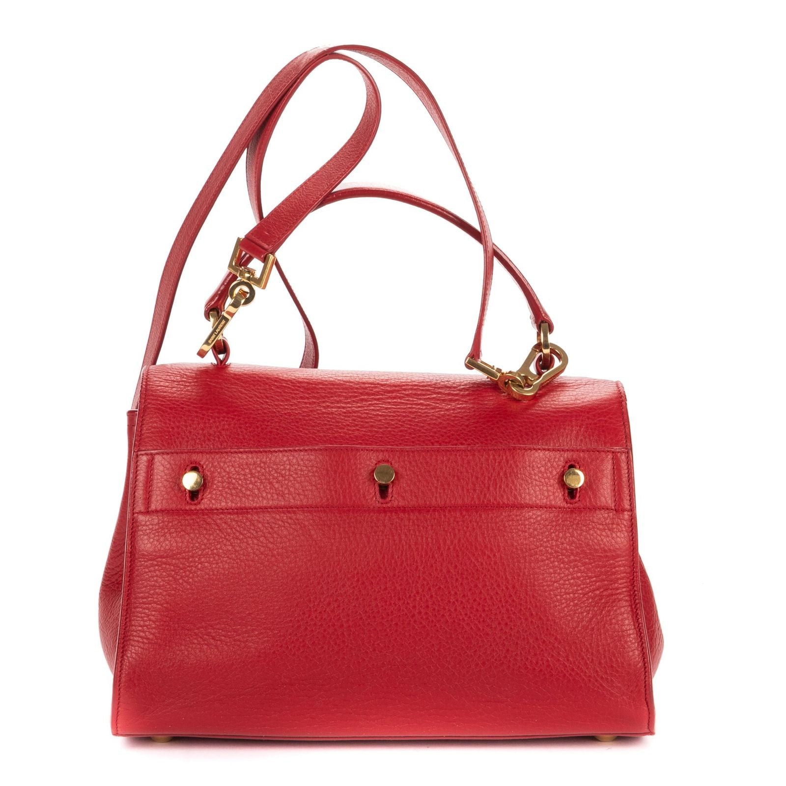 Saint Laurent Lemuz 2 Red Grain Calf Skin Leather Shoulder — view 5