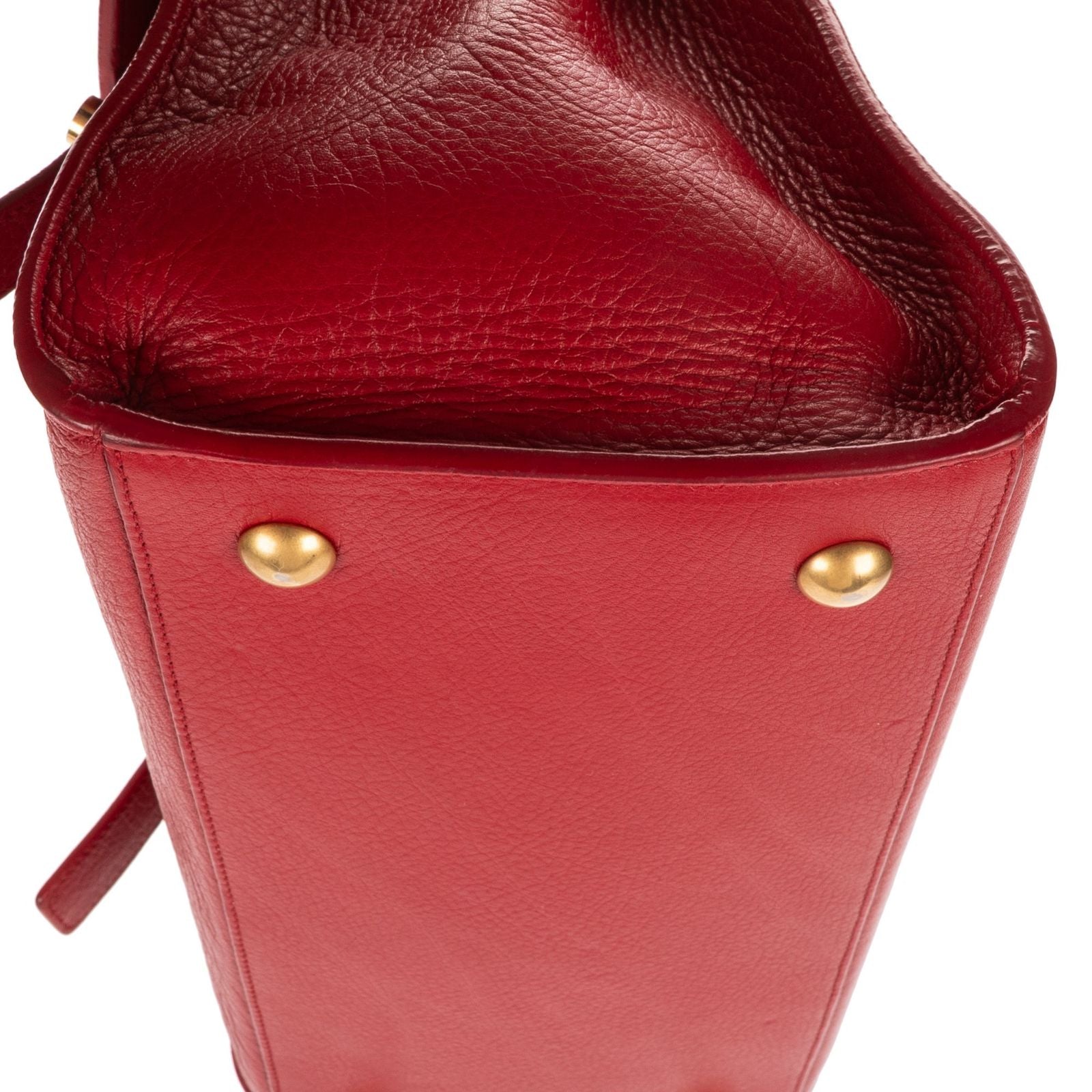 Saint Laurent Lemuz 2 Red Grain Calf Skin Leather Shoulder — view 7