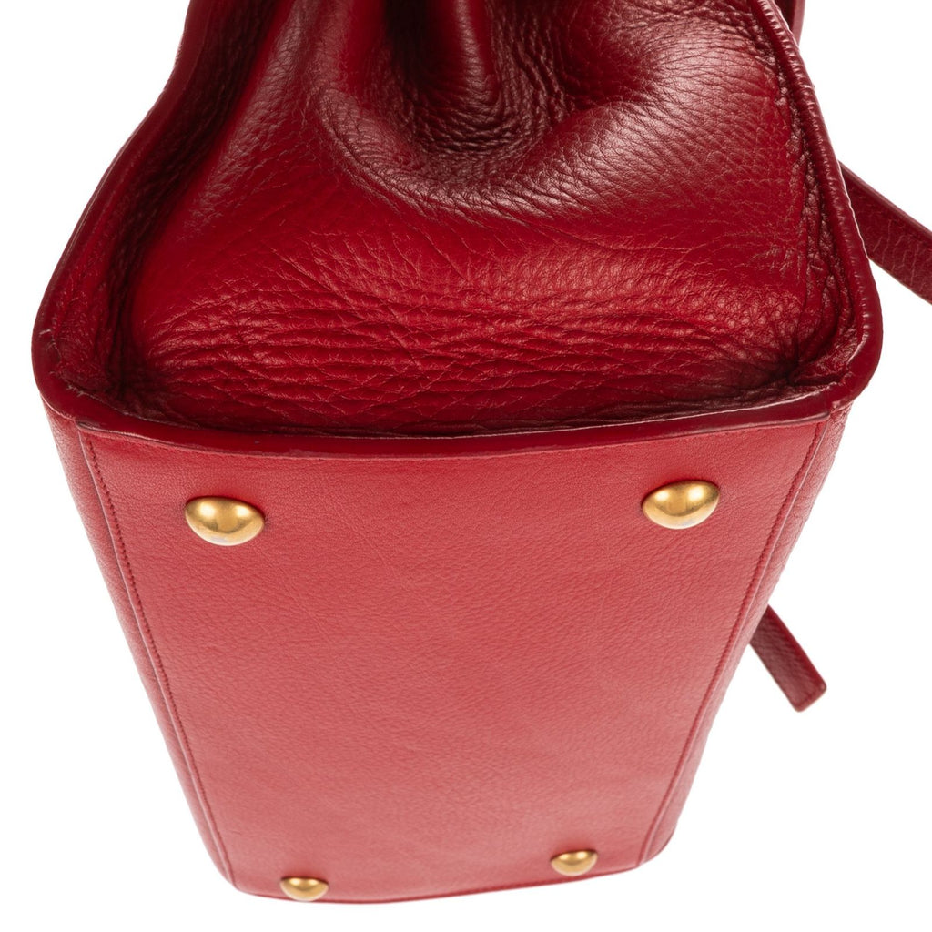 Saint Laurent Lemuz 2 Red Grain Calf Skin Leather Shoulder — view 8