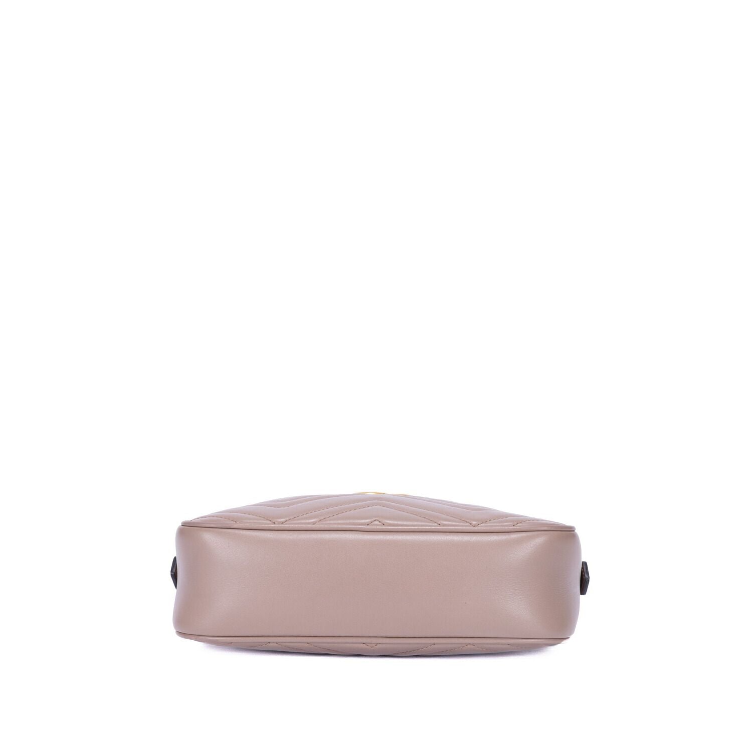 Gucci Smo le GG Marmont Chain Crossbody Beige Matelasse Chef Blanc Calfskin — view 6