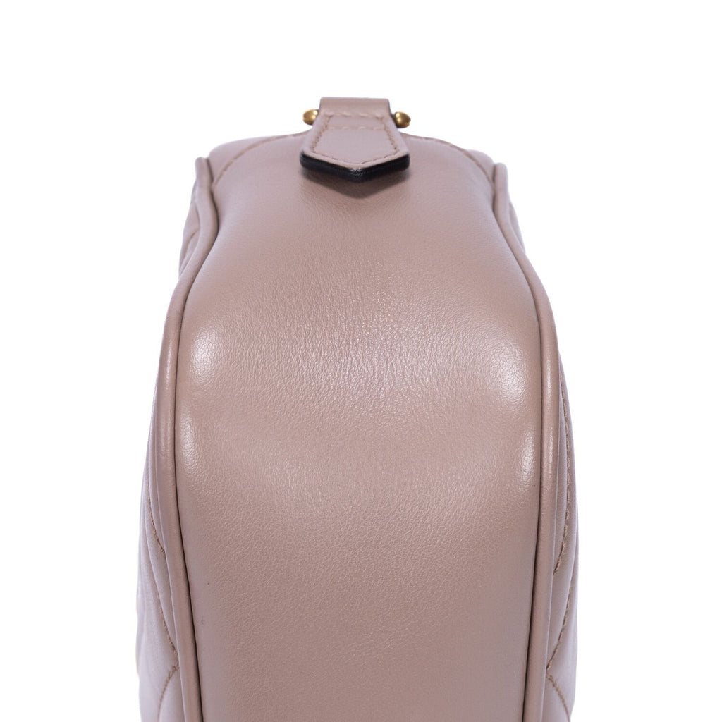 Gucci Smo le GG Marmont Chain Crossbody Beige Matelasse Chef Blanc Calfskin — view 7