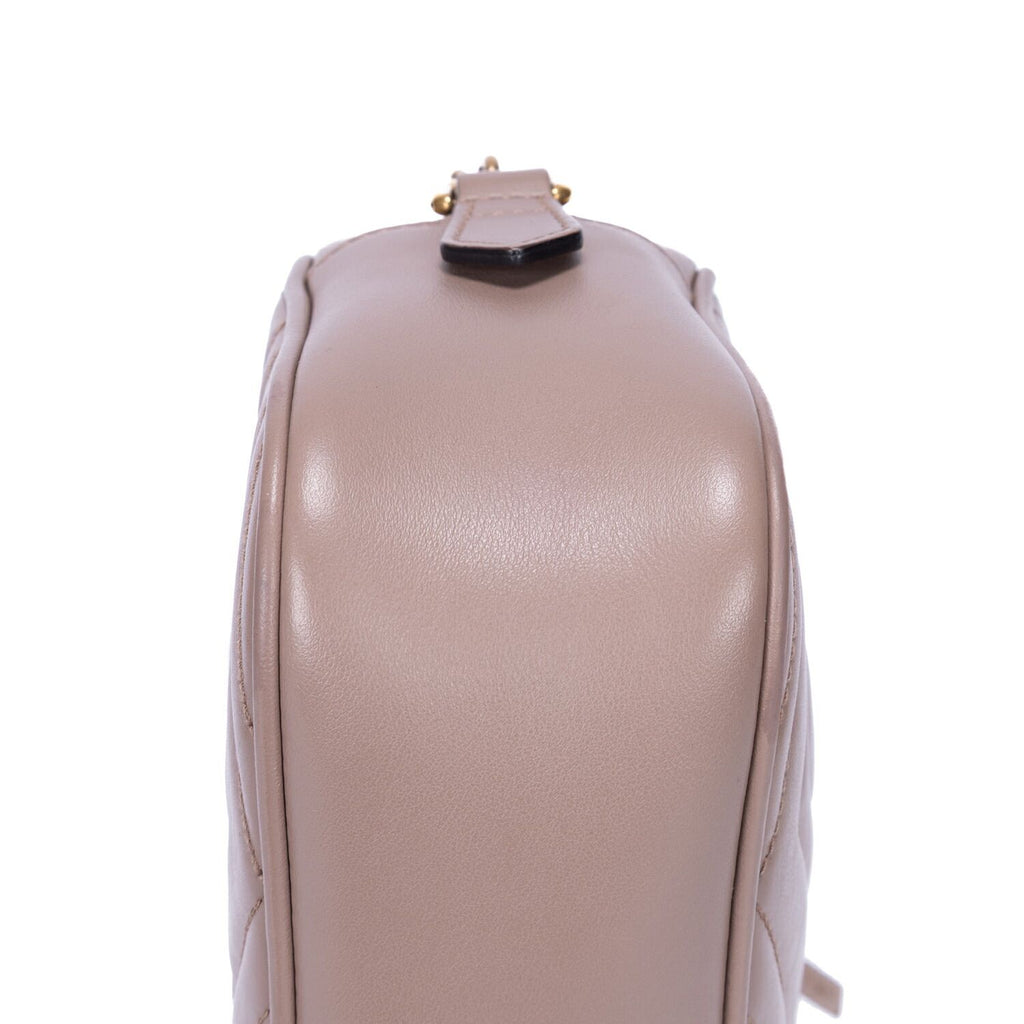 Gucci Smo le GG Marmont Chain Crossbody Beige Matelasse Chef Blanc Calfskin — view 8