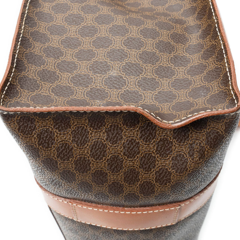 Celine Zip Shop Tote Brown Macadamia Canvas — view 7