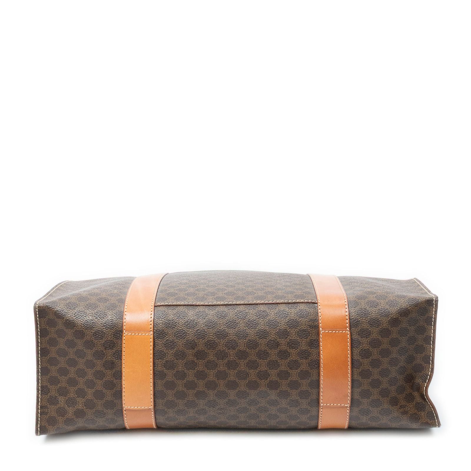 Celine Zip Shop Tote Brown Macadamia Canvas — view 6