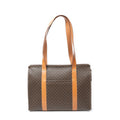 Celine Zip Shop Tote Brown Macadamia Canvas