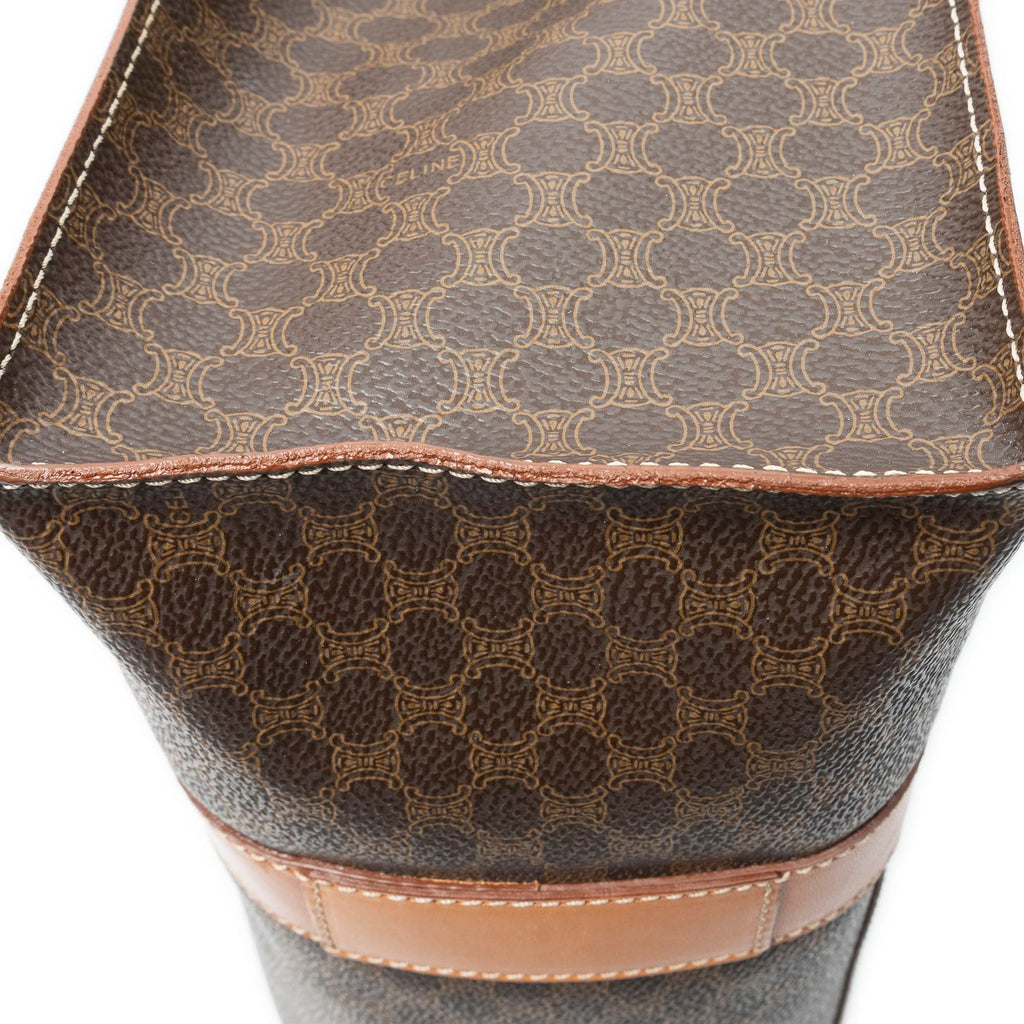 Celine Zip Shop Tote Brown Macadamia Canvas — view 8